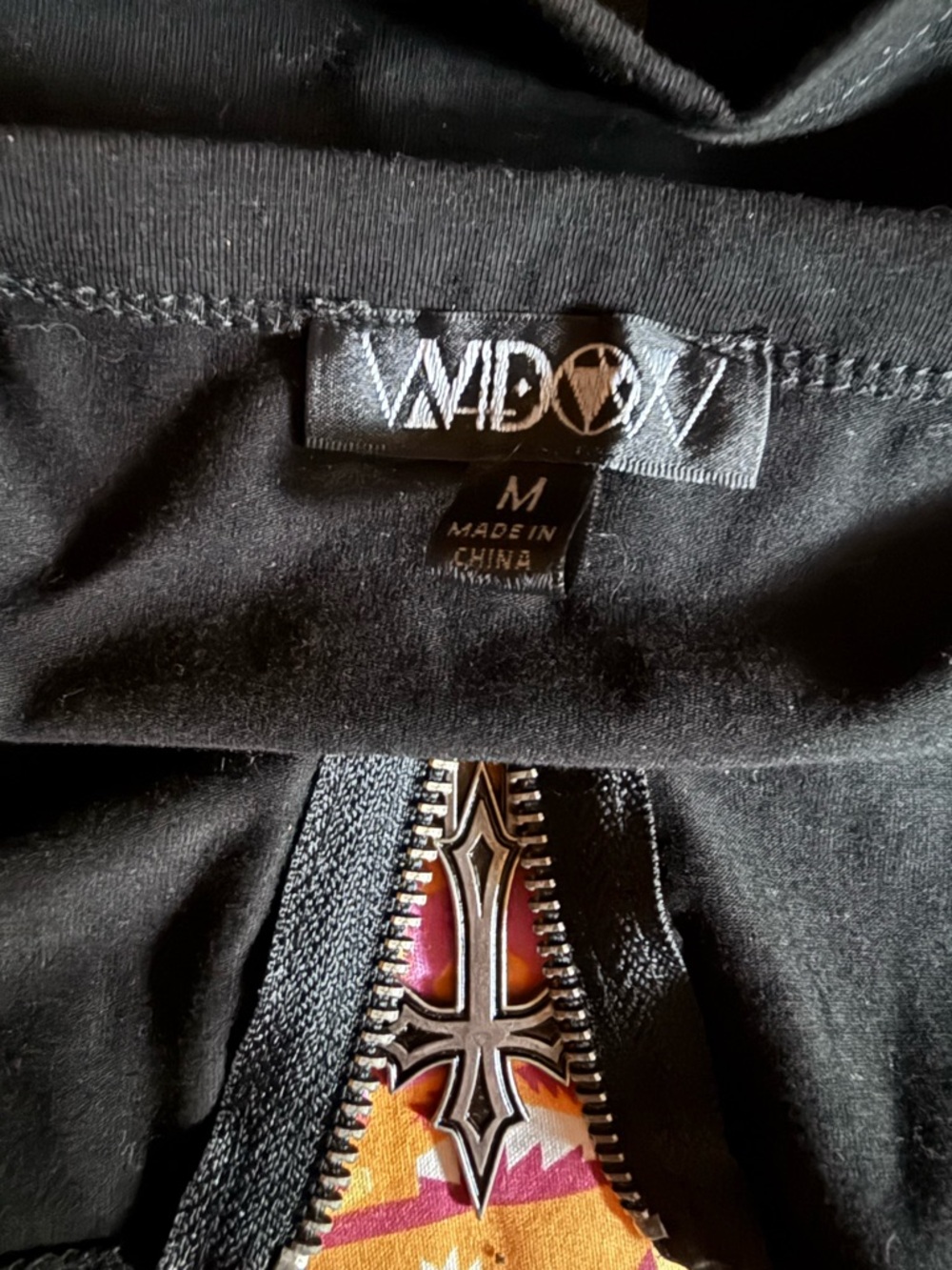 Dolls Kill Black Crop Top with Front Cross Zipper - Picture 3 of 3